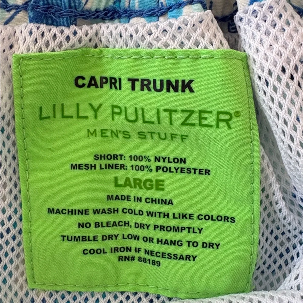 Lilly Pulitzer Men’s Capri Trunk Fresh Catch Toile, size Large. - Picture 2 of 5